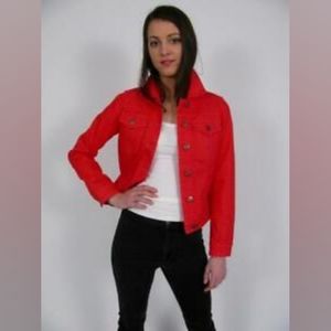 2016 by Parasuco Red Denim Jacket  Size Small